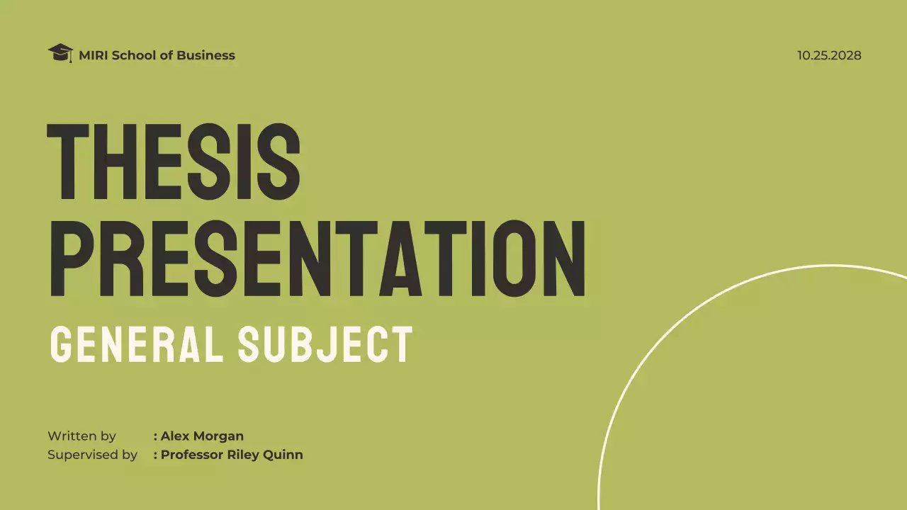 Green Modern Thesis Presentation