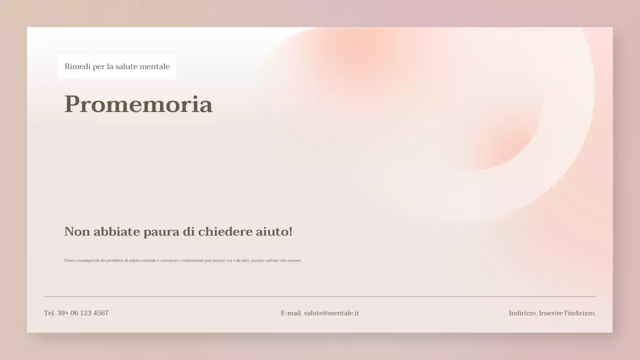 presentazione della salute moderna beige