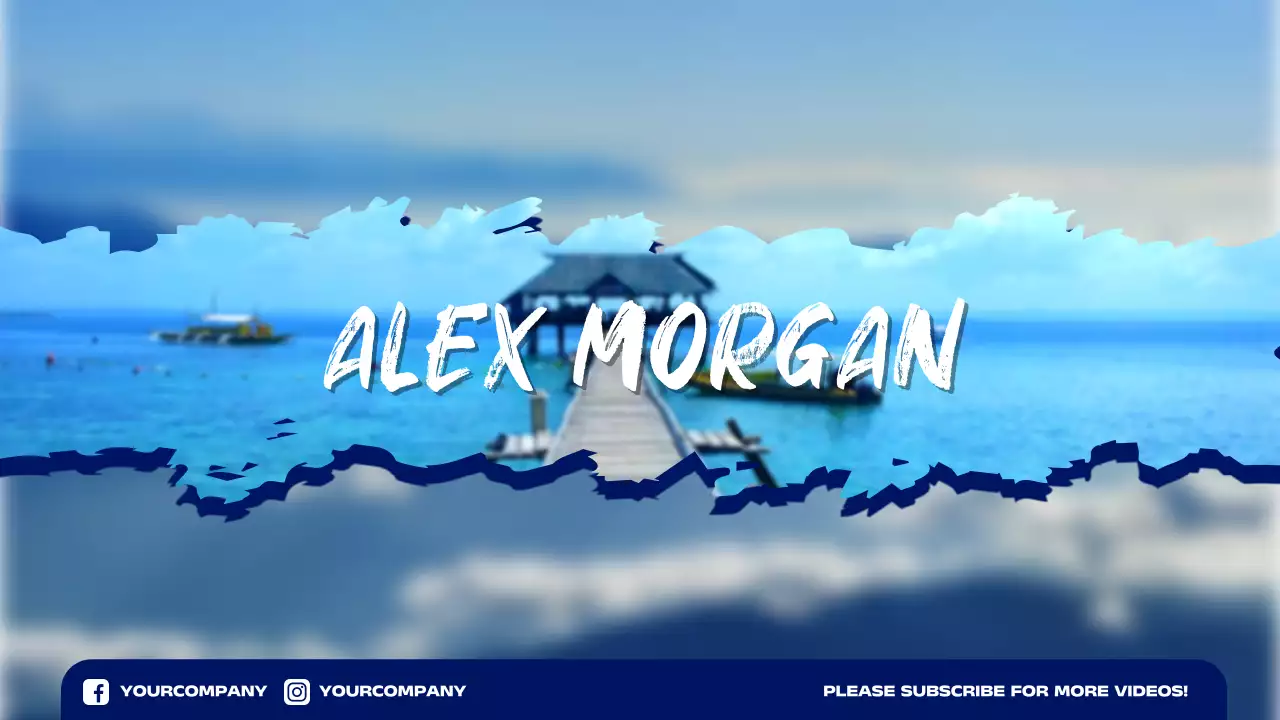 Thumbnail YouTube Vlog Perjalanan Trendi Biru