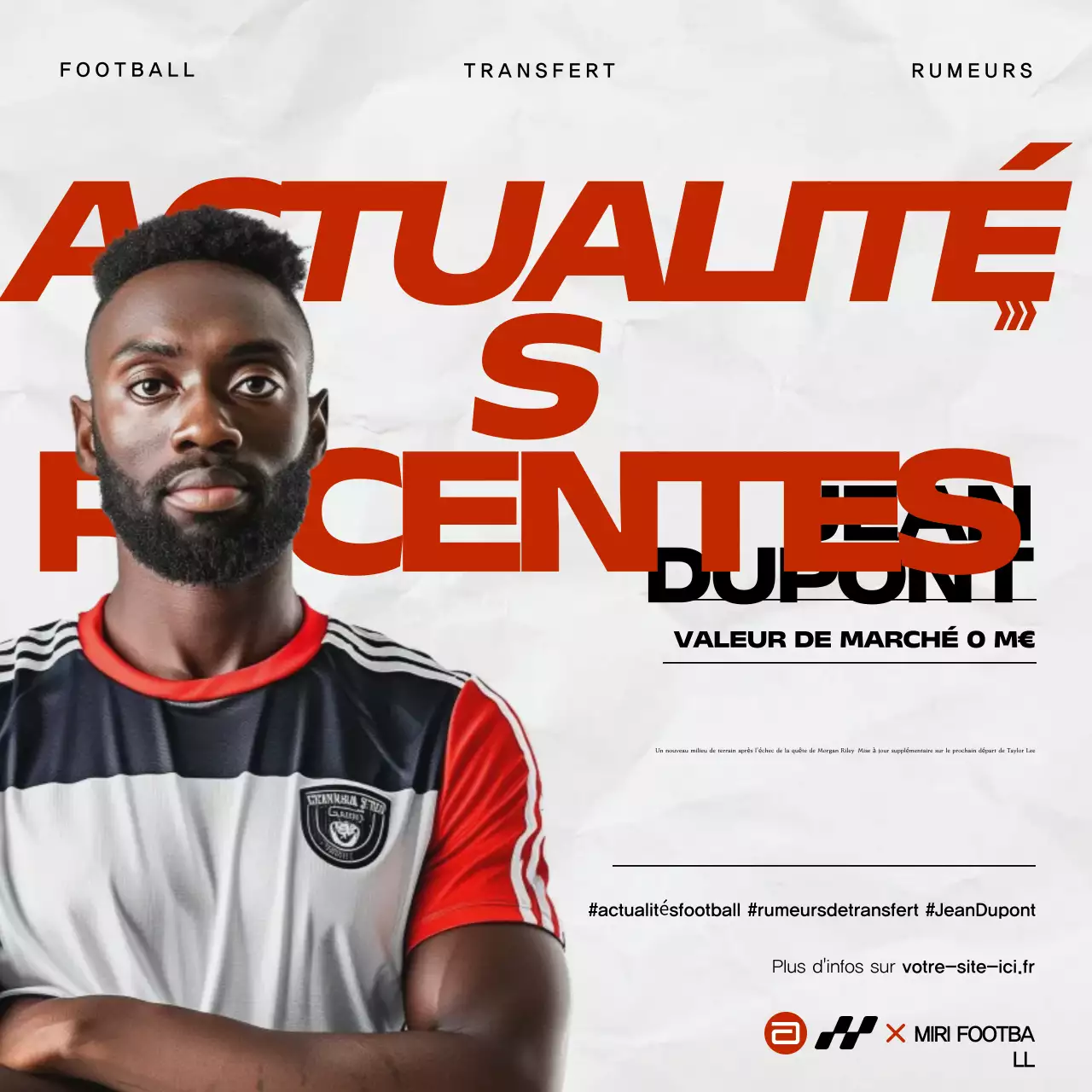 Red Modern Soccer Annonce de nouvelles