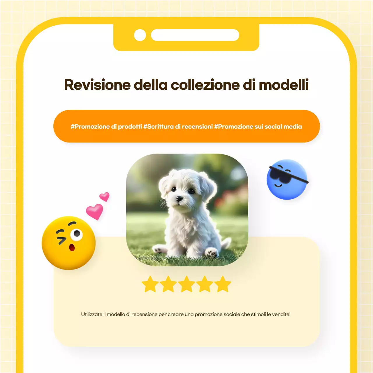Promuovere il modello di revisione giallo semplice