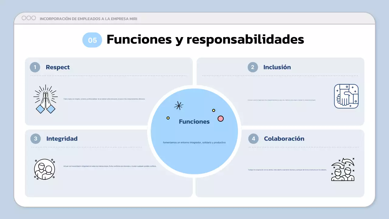 presentación de empresa moderna azul