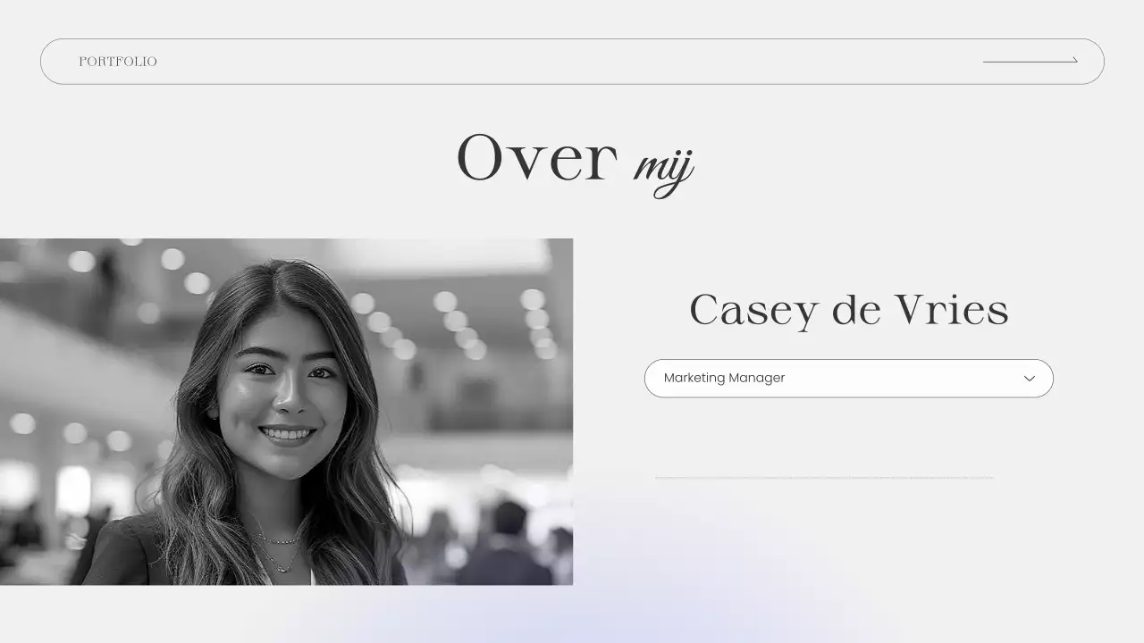 grijze moderne portfoliopresentatie