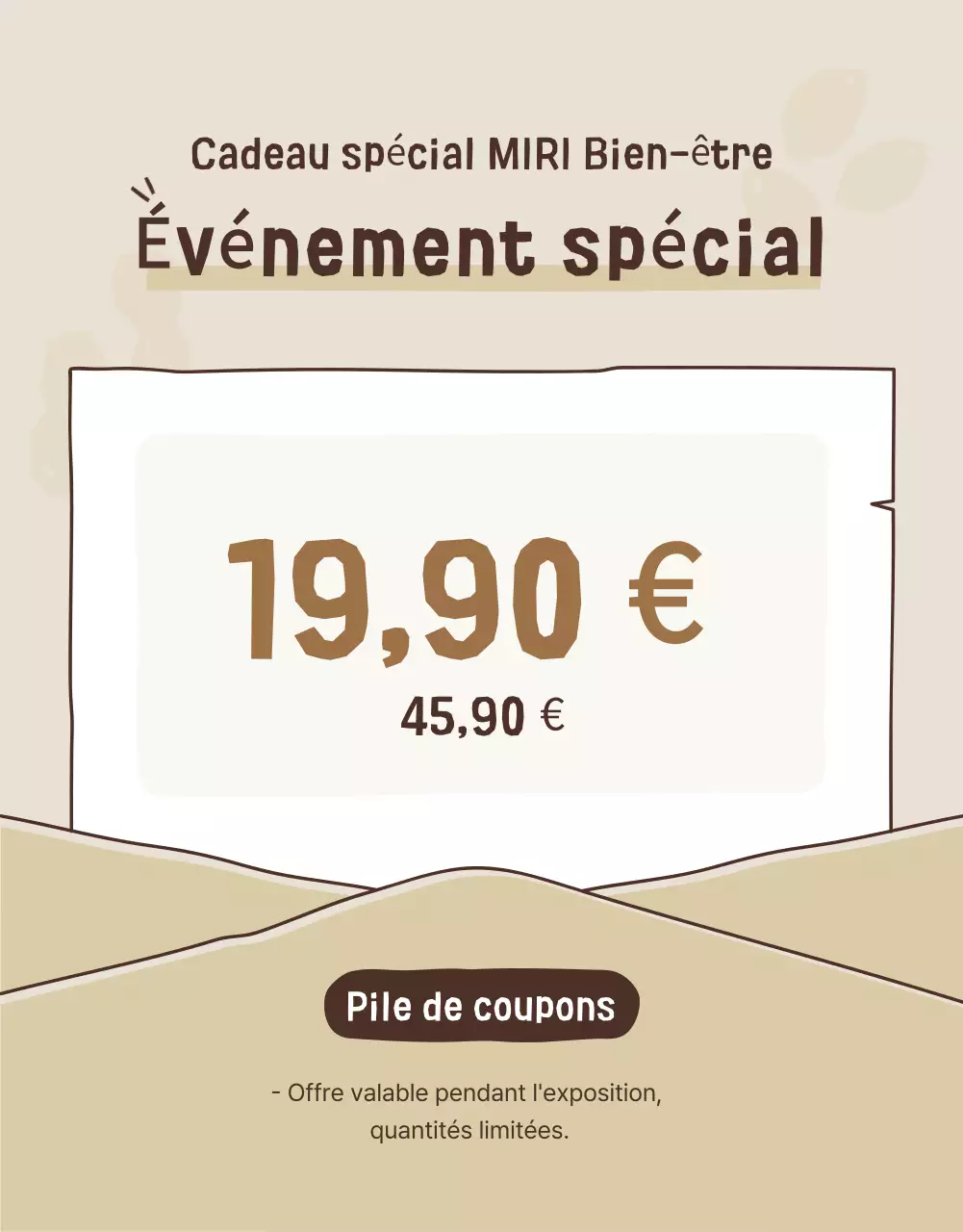 Promouvoir une exposition de snacks sains de couleur beige et marron