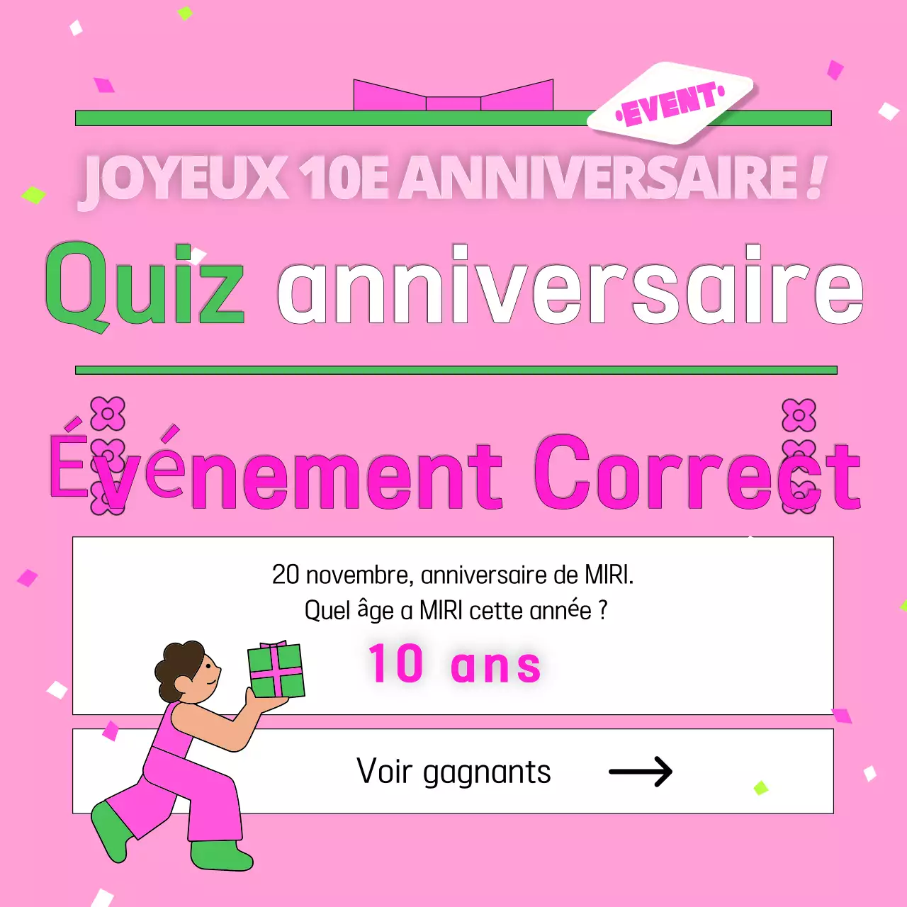 Promouvoir l'événement anniversaire de Pink