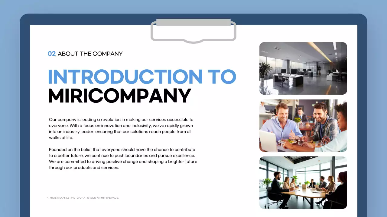 Blue Professional Employee Guide Presentation