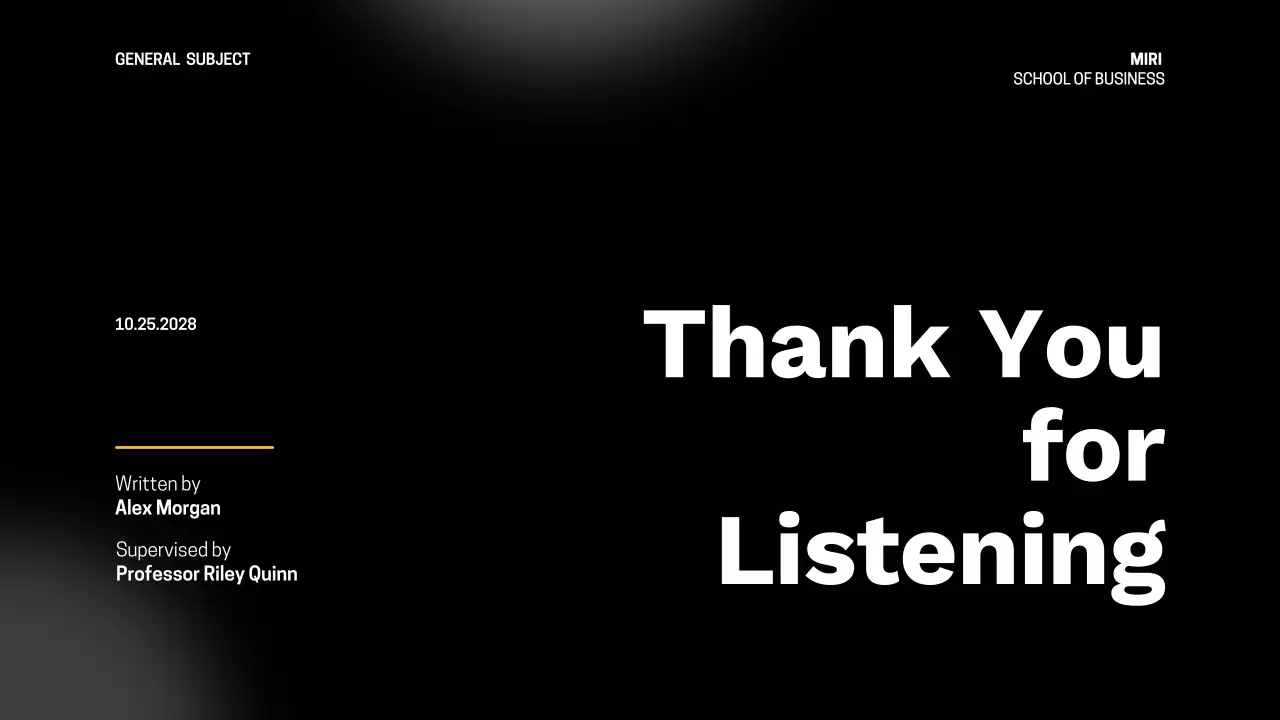 Black Modern Thesis Presentation