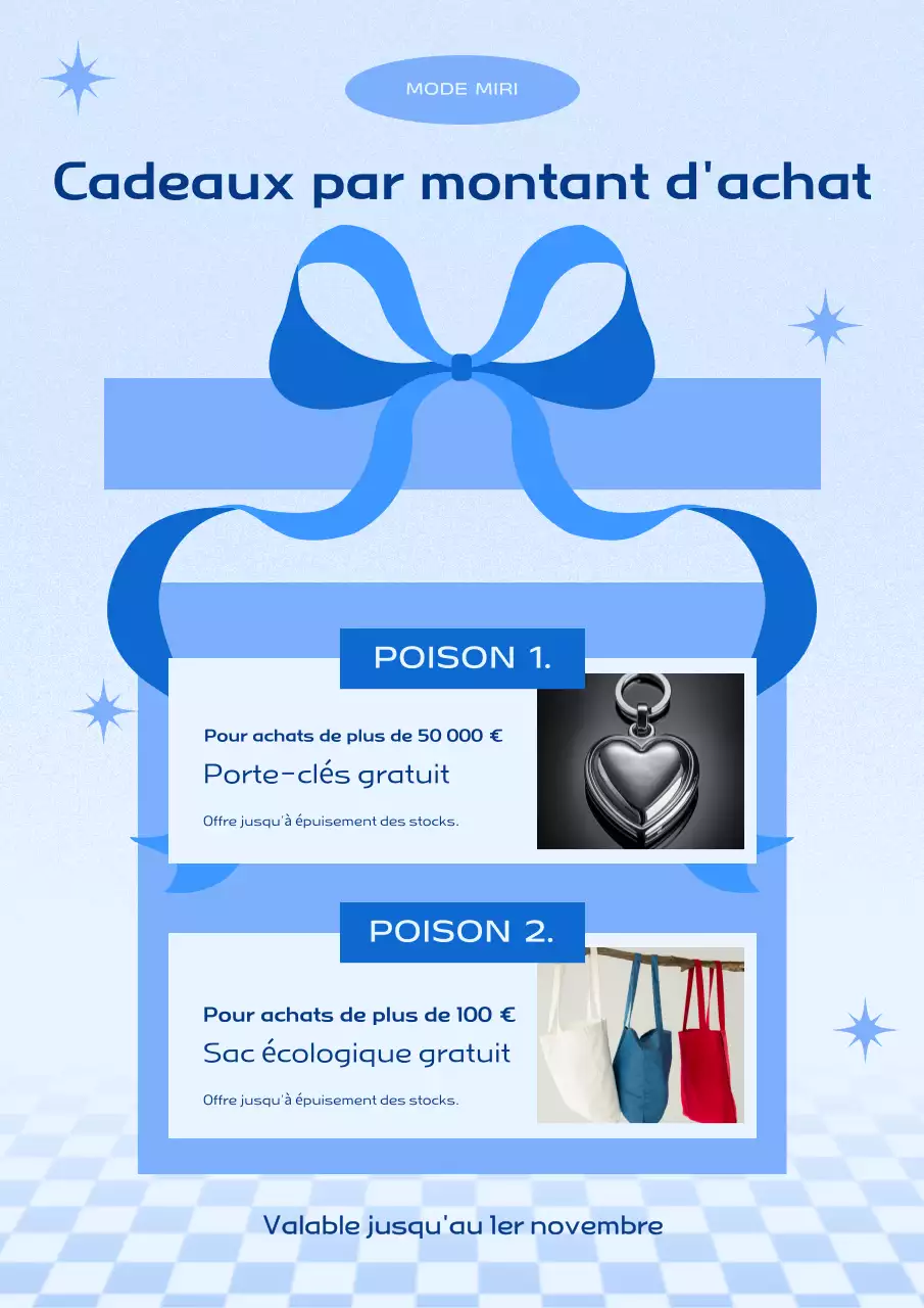 Promotion Blue Neat Shopping