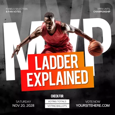 Red Modern Basketball Announcement Social Media Post