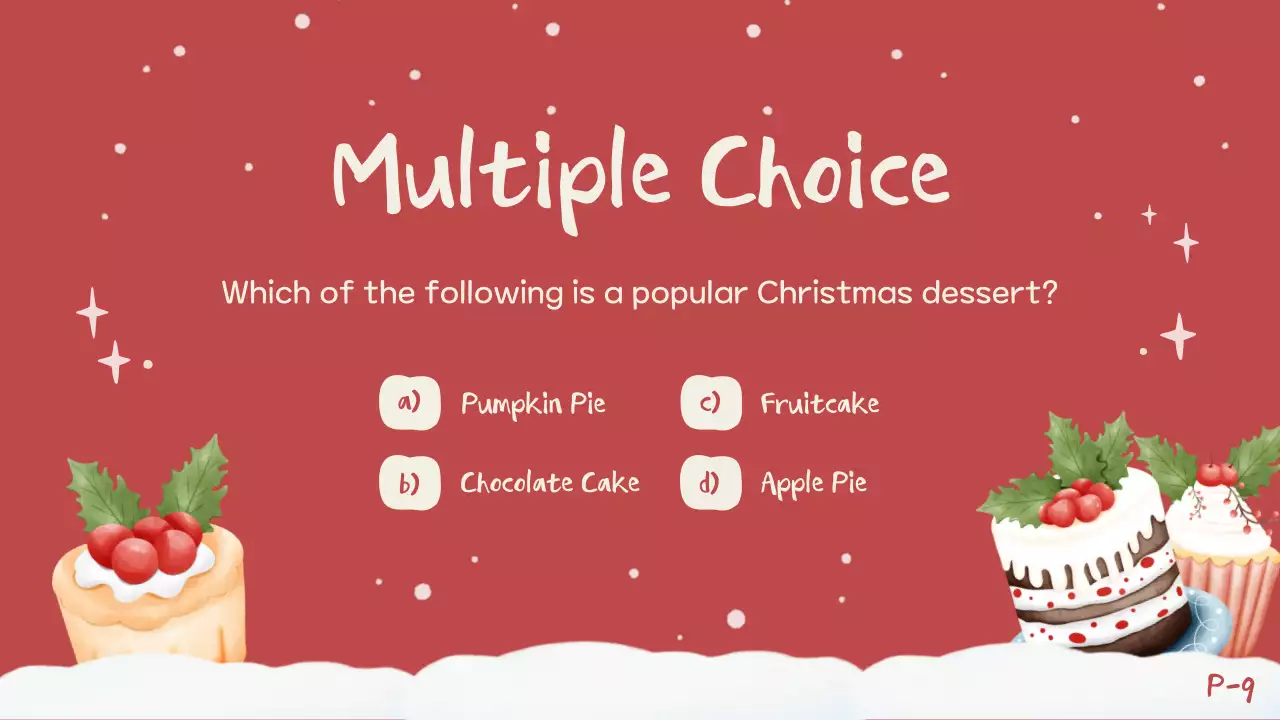 Red Festive Christmas Quiz Presentation