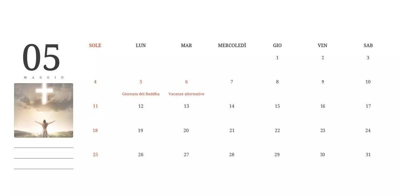 Un calendario fotografico con chiese in dipinti di paesaggio