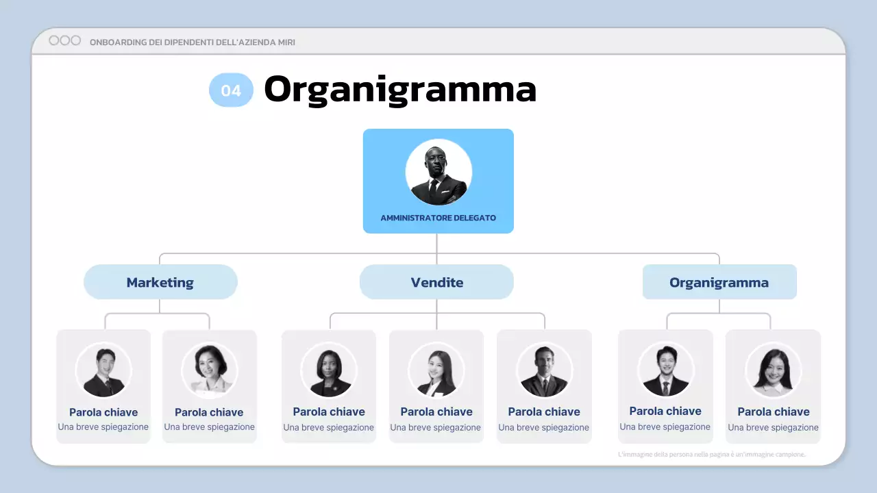 presentazione aziendale moderna blu