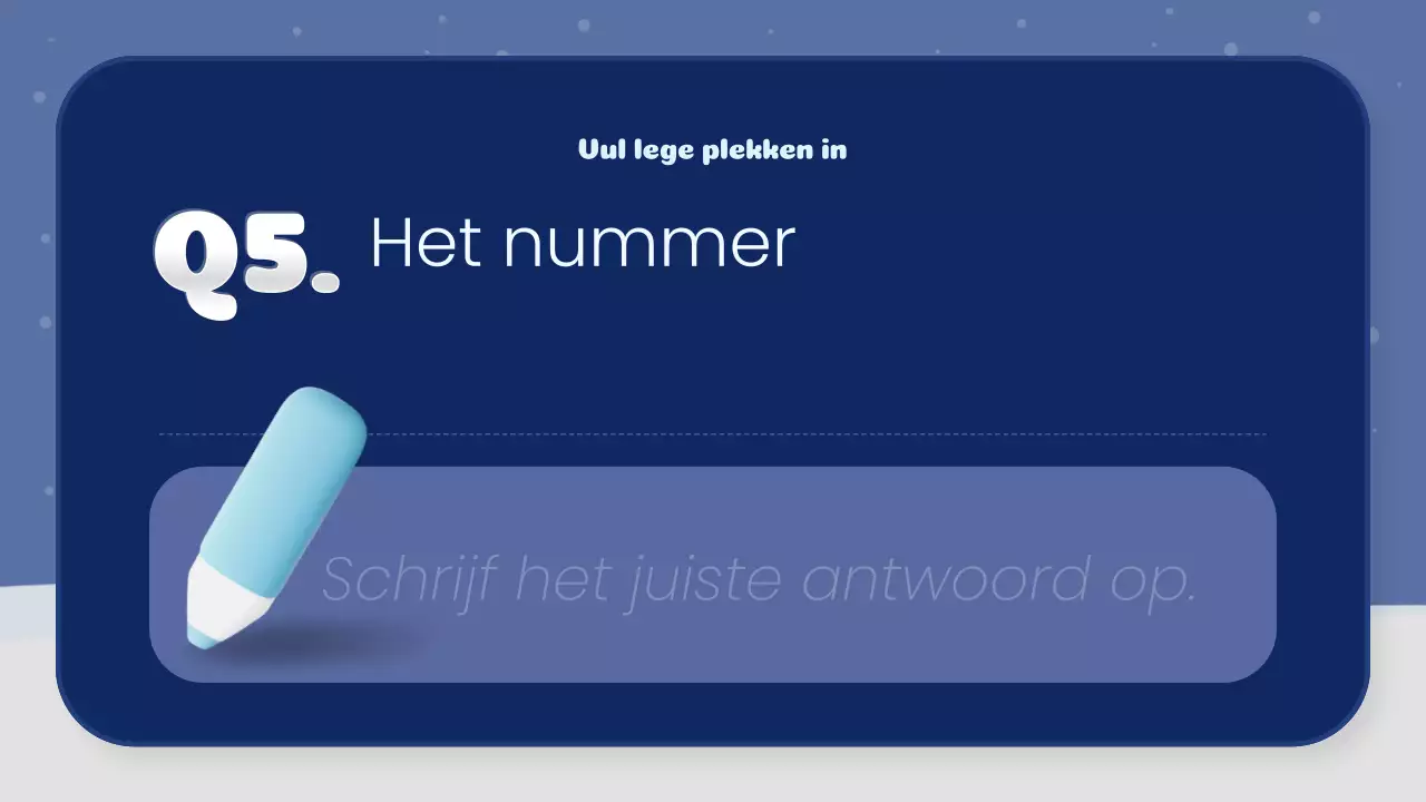 marine en wit creatieve kerst quiz klas