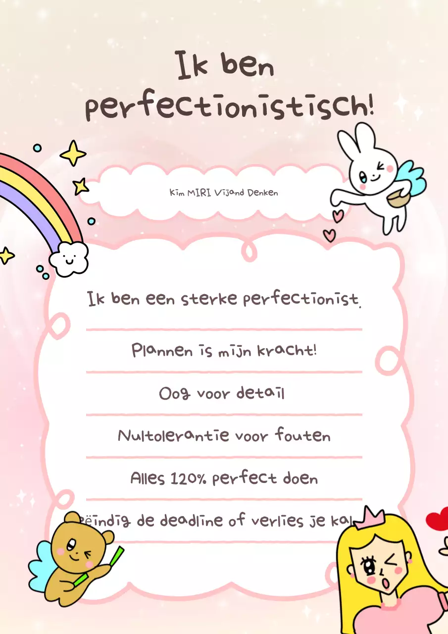 Roze leuke sollicitatiebrief