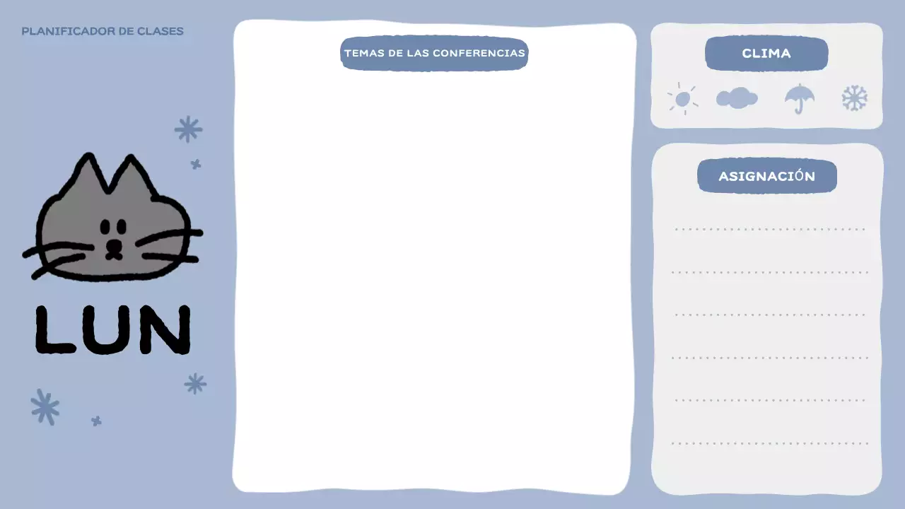 planificador de clases rosa cute