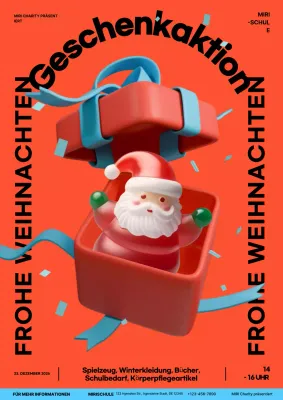 orangefarbene festliche Weihnachtsveranstaltung
