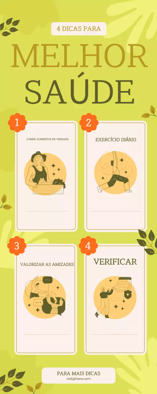 guia de saúde moderno e melhor infográfico verde-limão