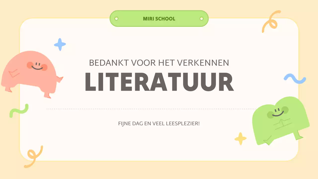 gele abstracte literatuurles