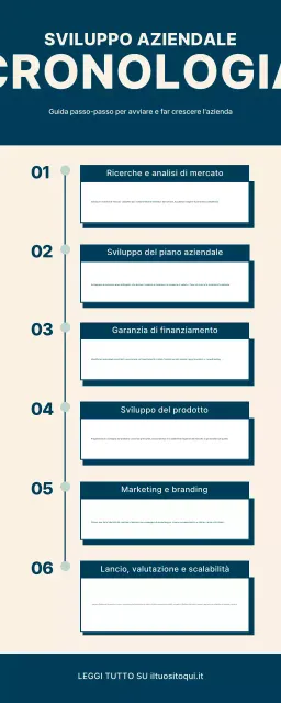 Infografica sullo sviluppo aziendale moderno blu