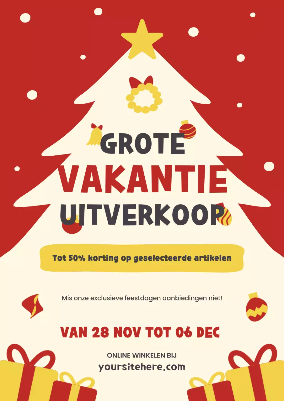 Rode Grote Vakantie Uitverkoop Promotie