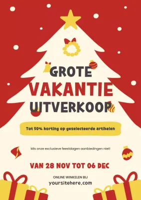 Rode Grote Vakantie Uitverkoop Promotie