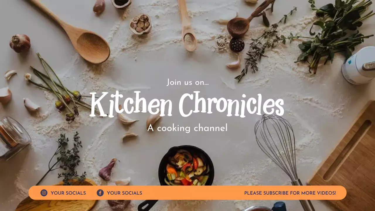 Beige Rustic Cooking Promotion YouTube Thumbnail