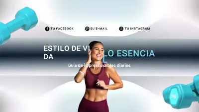 Promoción Teal Modern Fitness