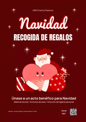 PÓSTER WEB NAVIDEÑO ILUSTRATIVO EVENTO BENÉFICO DE RECOGIDA DE REGALOS DE NAVIDAD