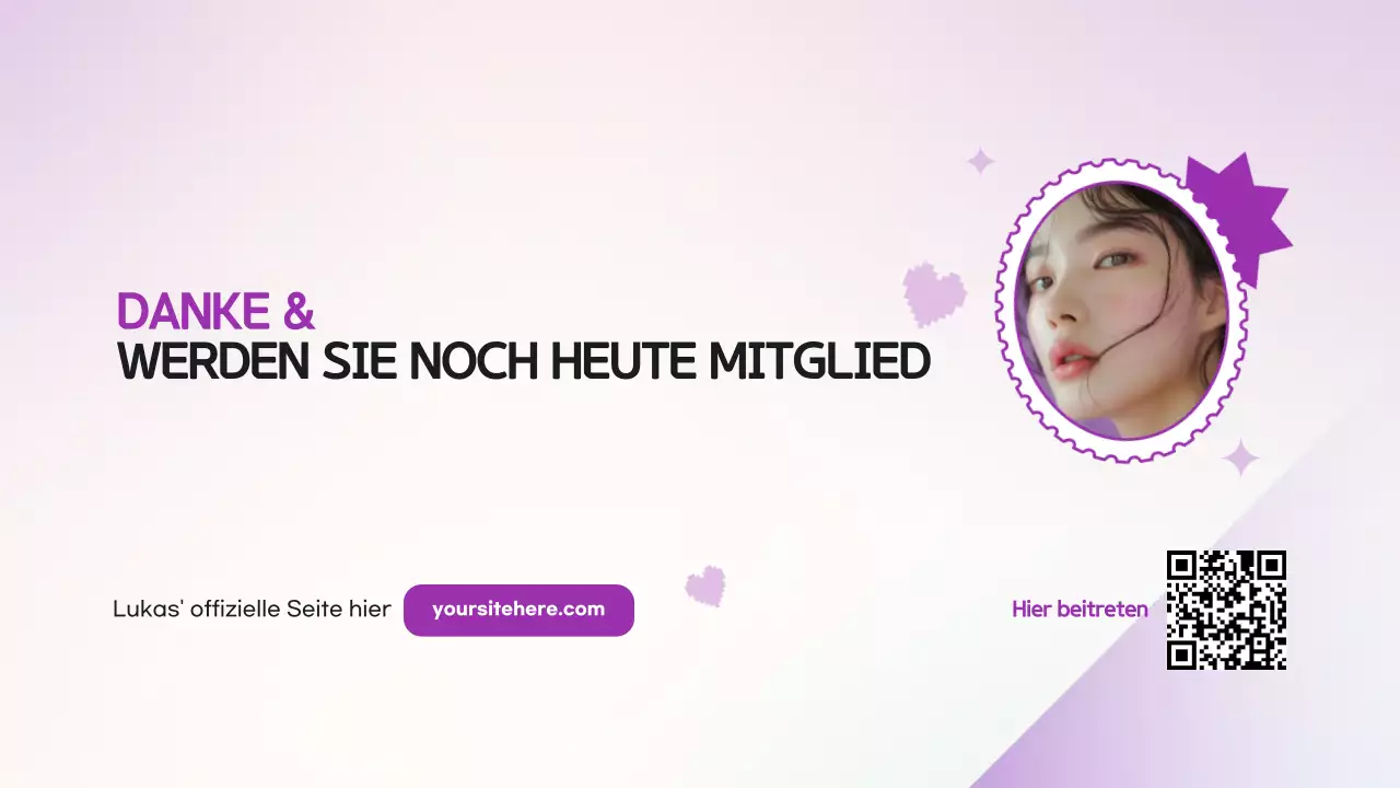 Lila Modern K-Drama Pitch Deck Präsentation