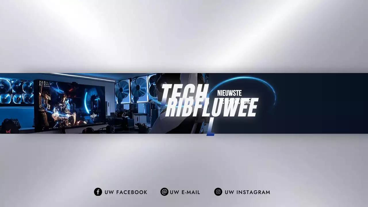 Blue Modern Technology Advertentie