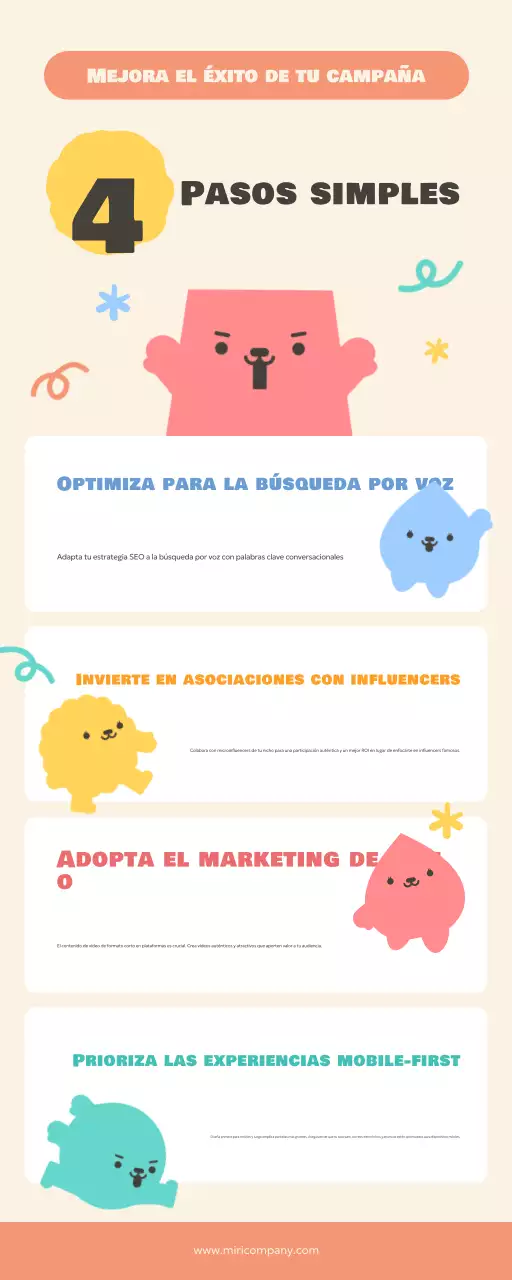 colorida guía de marketing moderno
