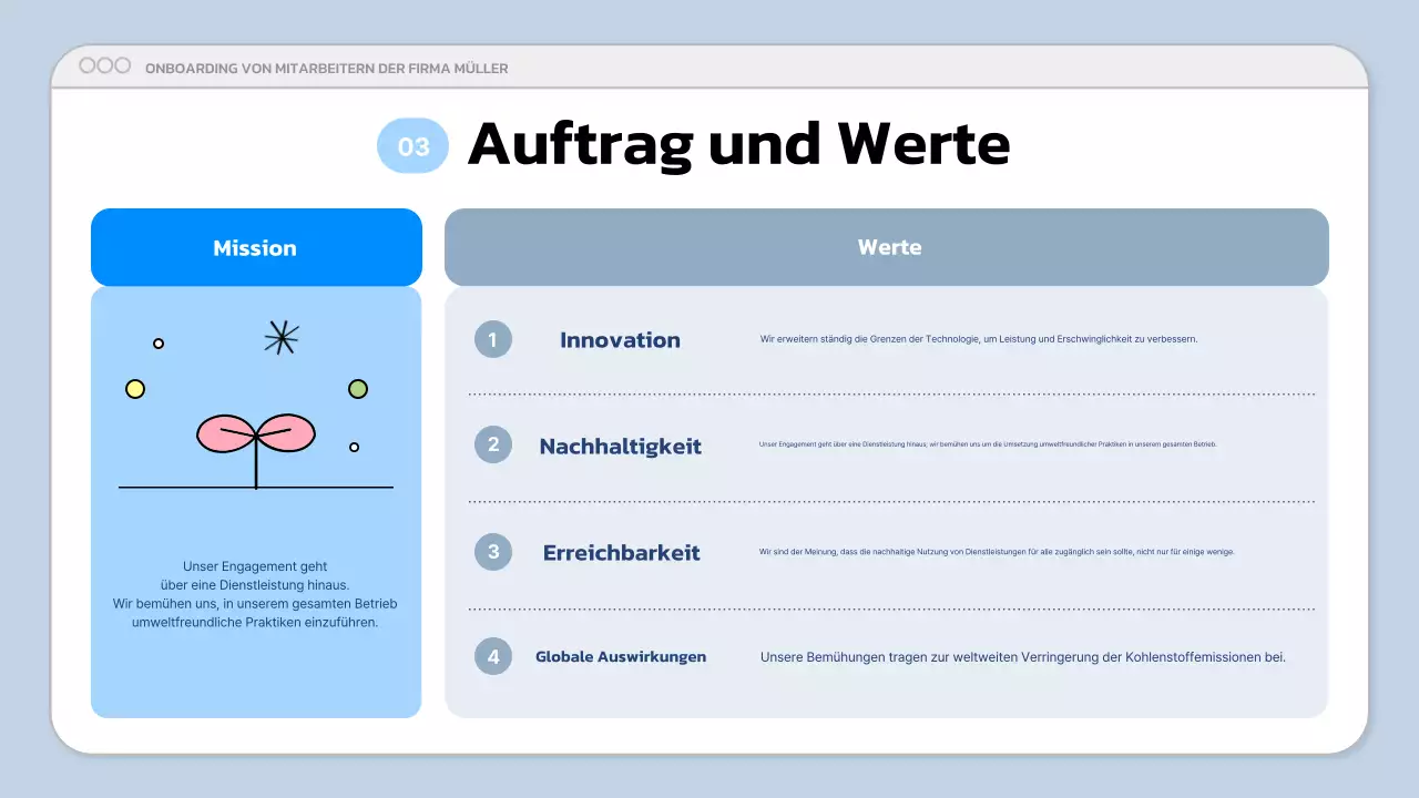 blaue moderne Business-Präsentation