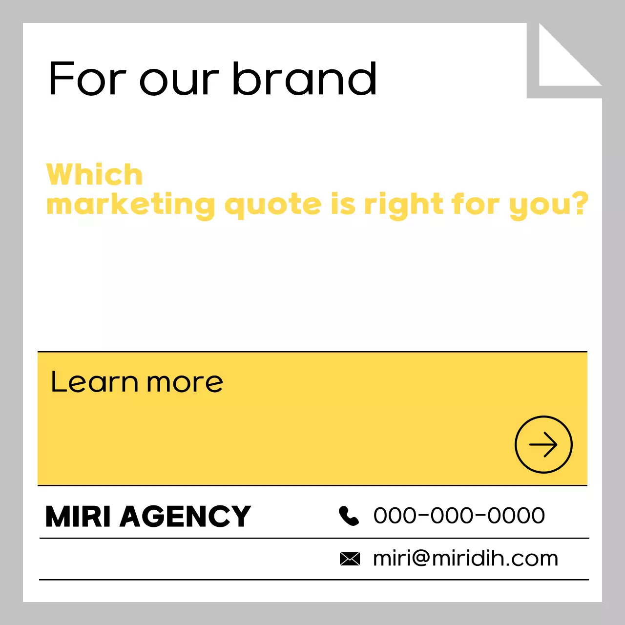 Yellow Modern Marketing Promotion Instagram Carousel