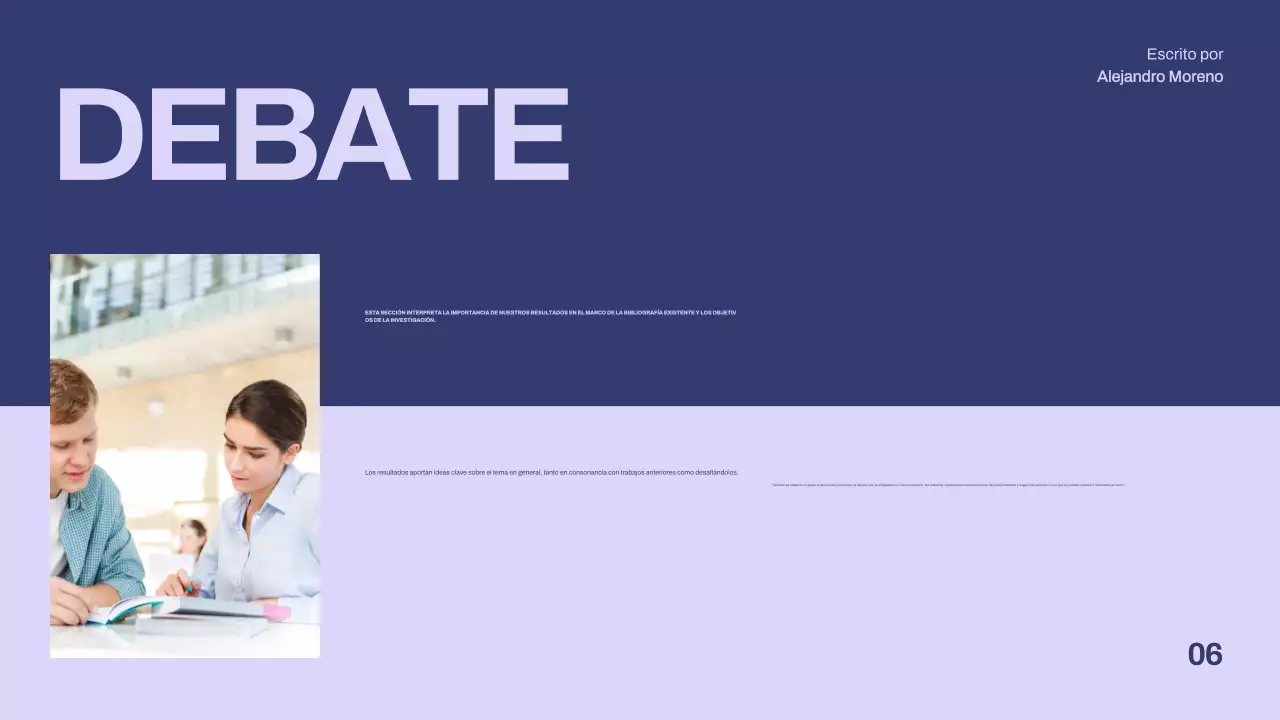 presentación de tesis minimalista púrpura