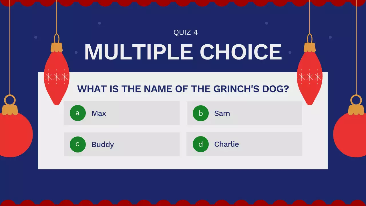 블루 전통 크리스마스 가이드 프레젠테이션