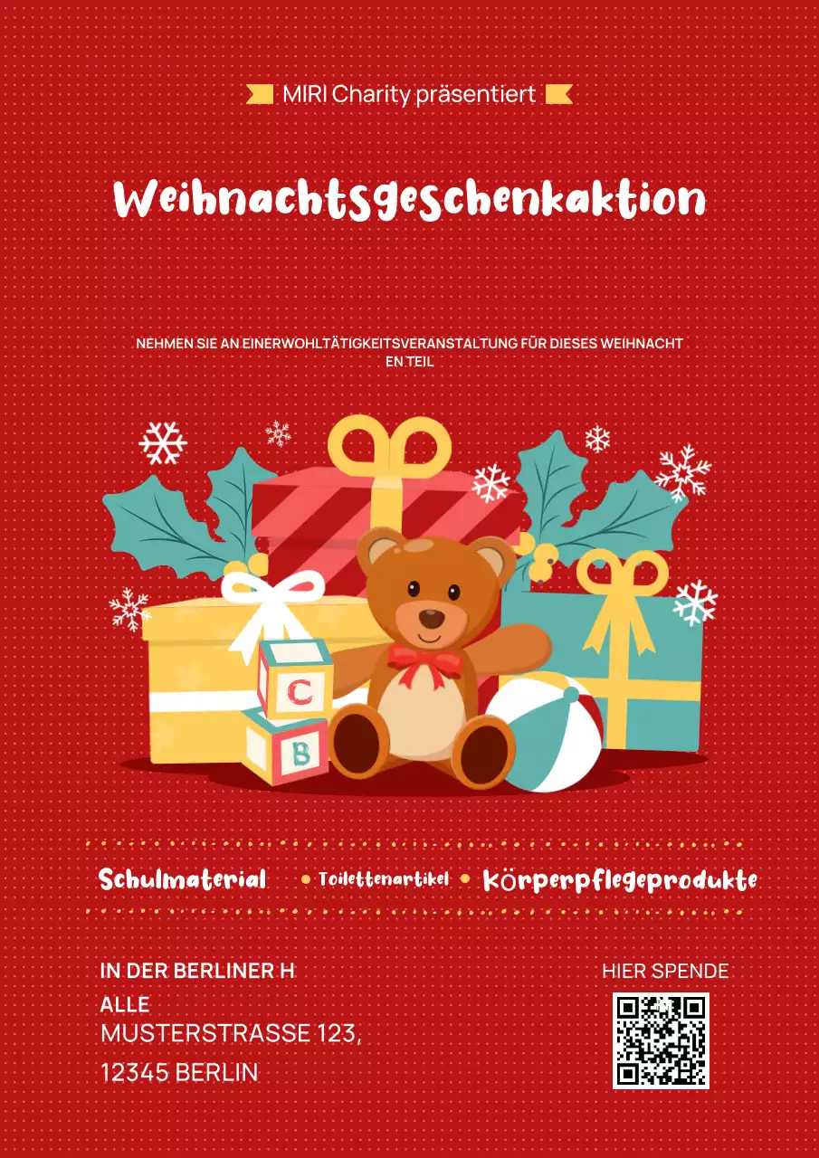 Rote süße Weihnachtsgeschenkaktion