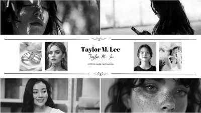 Schwarzes modernes Lifestyle-Portfolio