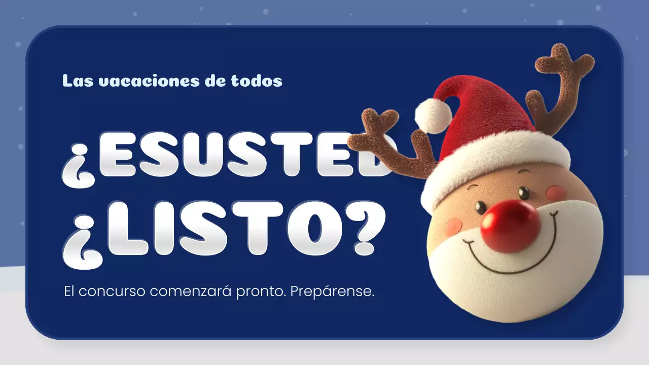 navy and white creative christmas quiz class