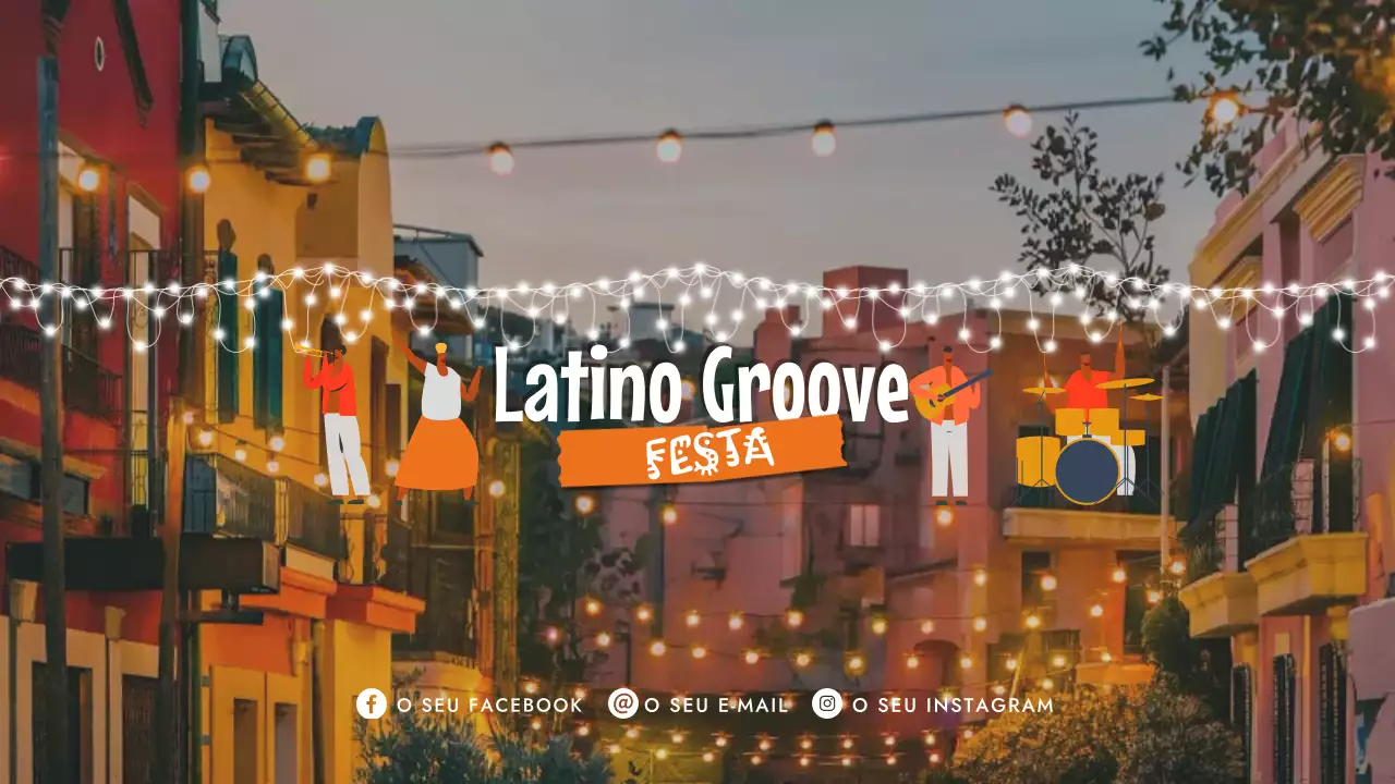 evento musical festivo em laranja