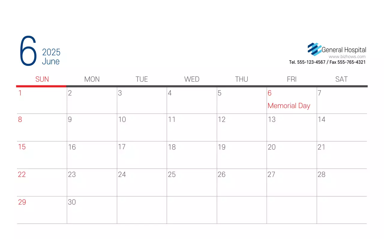 Kalender Promosi Rumah Sakit Sederhana Putih Angkatan Laut