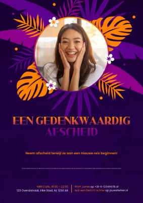 uitnodiging voor modern afscheid