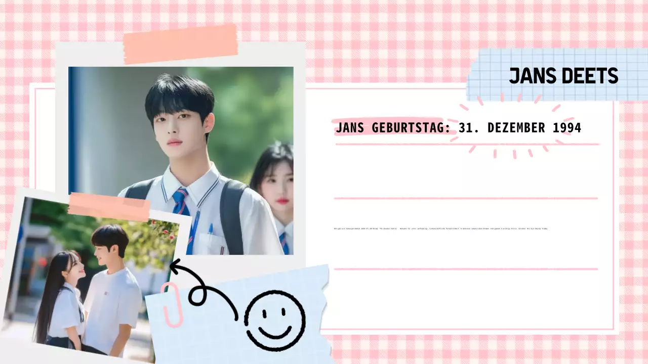 Pastellrosa und blaues Doodle K-Drama Präsentation