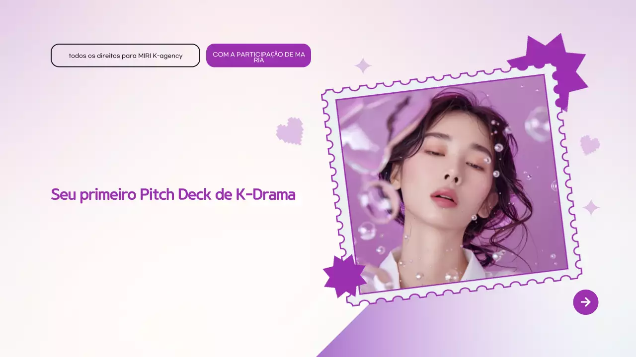 Apresentação do Pitch Deck do K-Drama Moderno Púrpura
