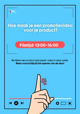 Lichtblauwe eenvoudige schietinstructies promoten