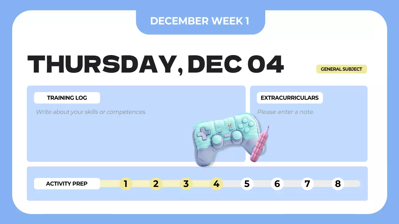 Presentasi Jadwal Kelas Modern Biru
