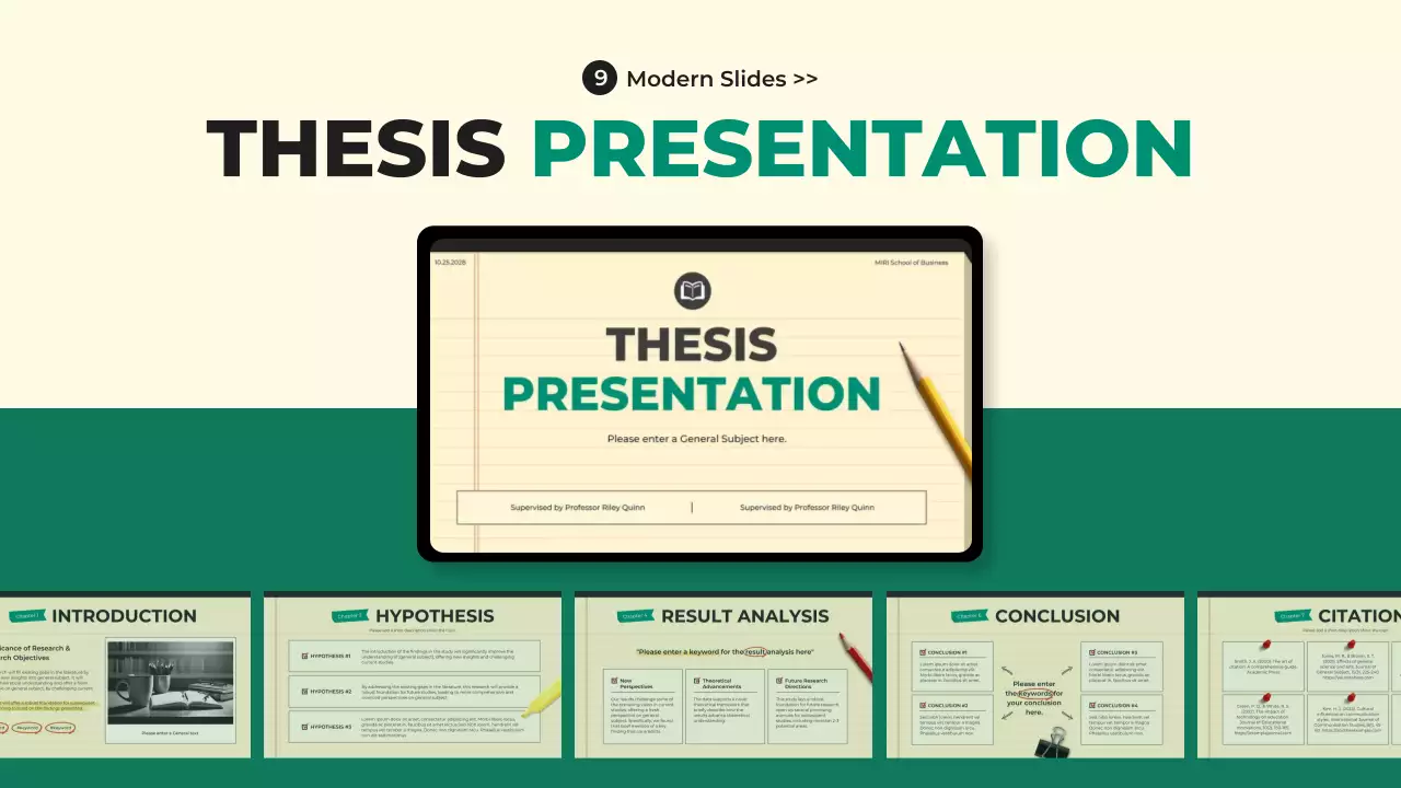 Beige Modern Thesis Presentation