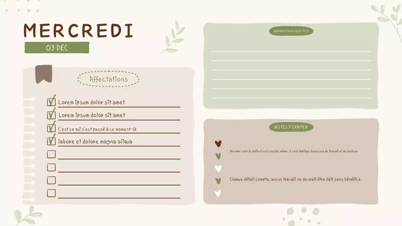 Présentation de l'agenda de la classe Pastel