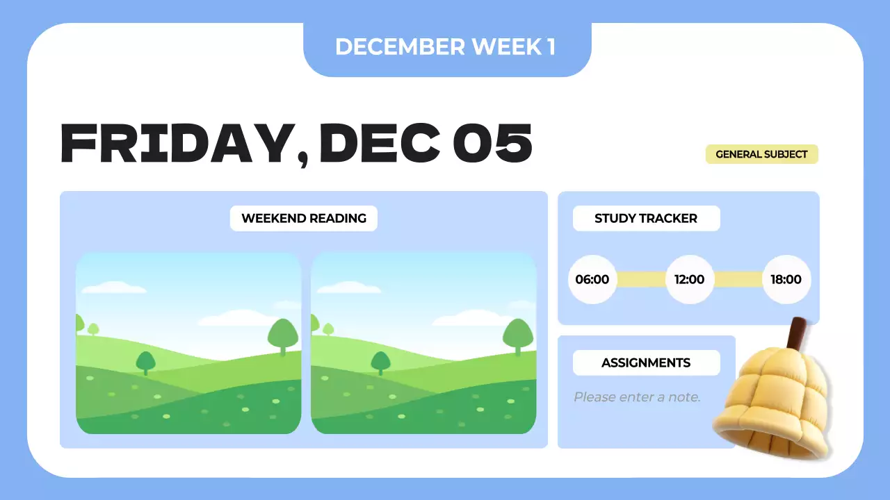 Presentasi Jadwal Kelas Modern Biru