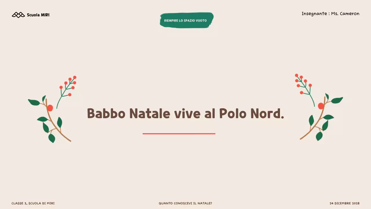 Quiz illustrativi sul Natale per bambini e studenti