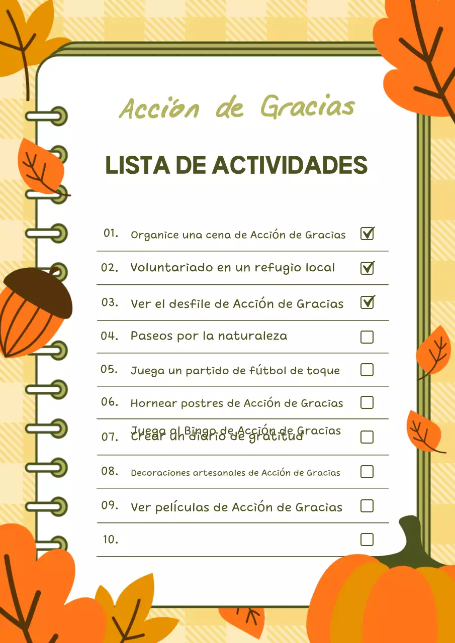 planificador de vacaciones rústico naranja